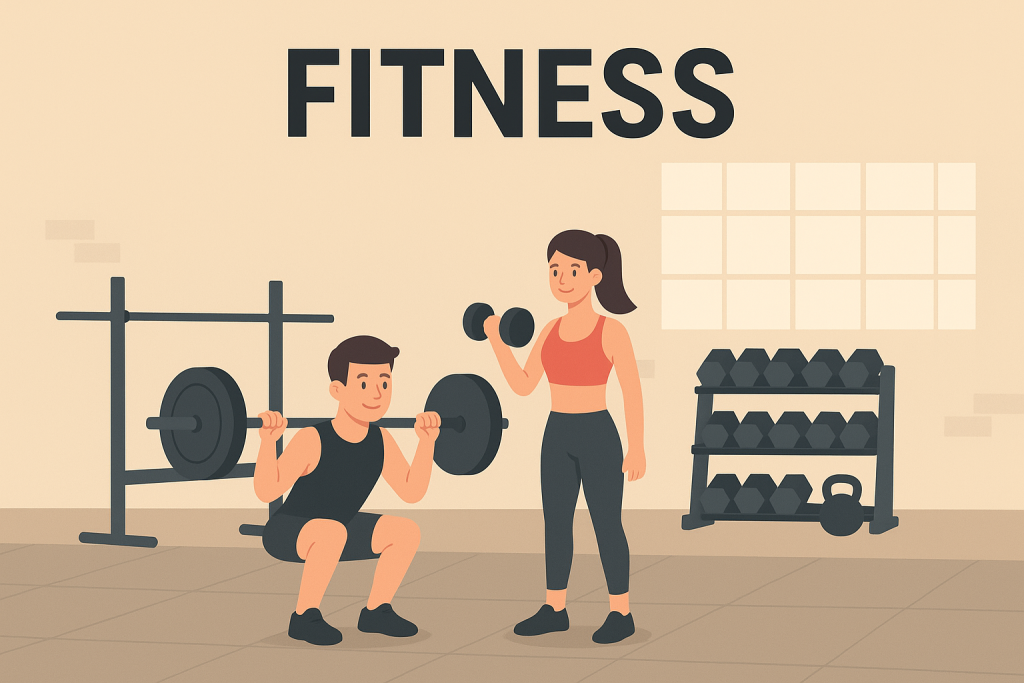 gym workout in action
